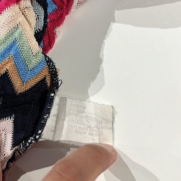 Missoni Pink and Navy Chevron Knit T-Shirt - Picture 8 of 8